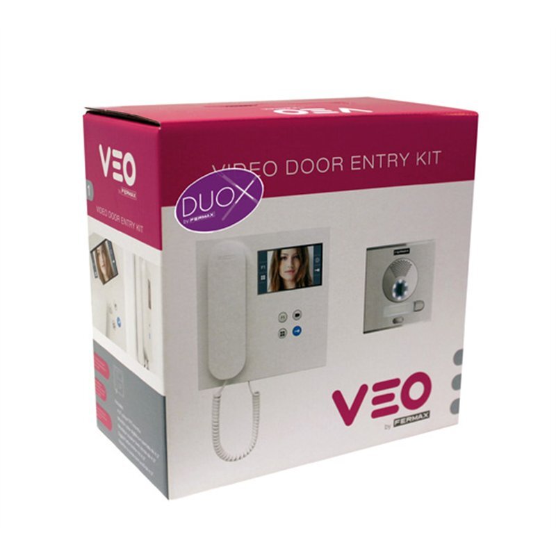 Kit de videoportero Fermax Veo Duox Plus: caja con monitor y placa de calle